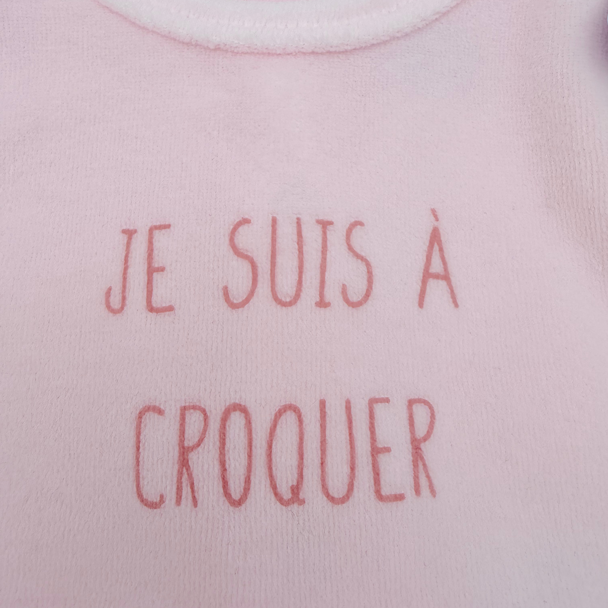 Dors-bien bébé "Je suis à croquer" rose - 3 mois