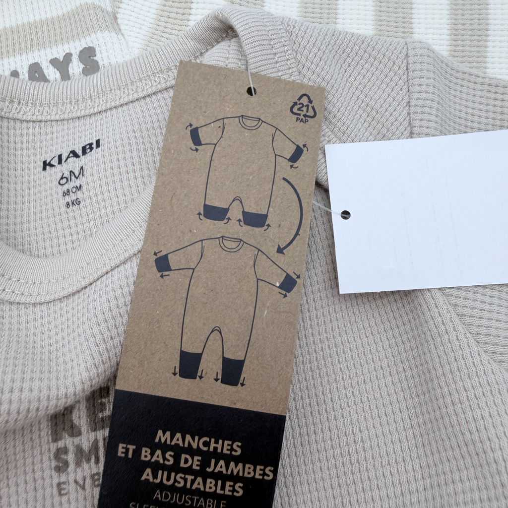 Ensemble pyjama évolutif et body manches courtes — 6 mois