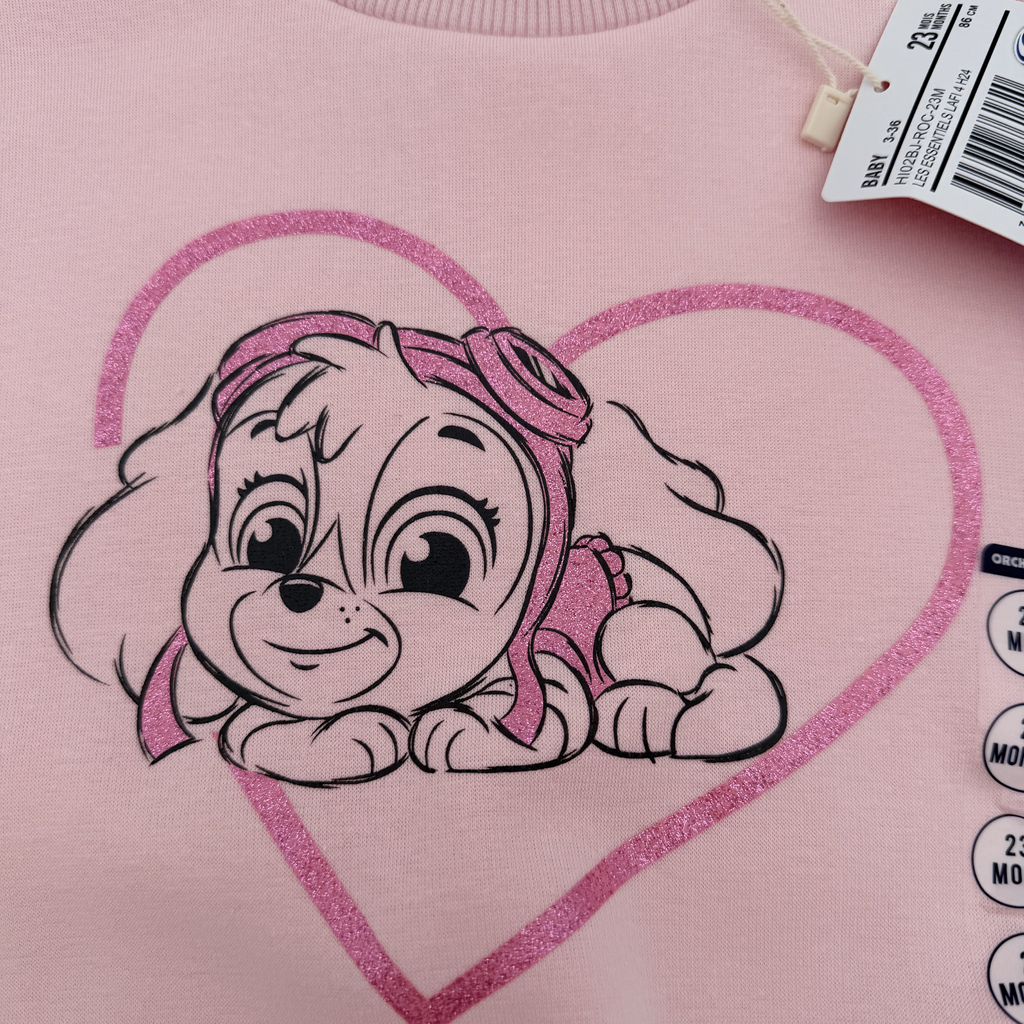 Sweat rose imprimé Stella Paw Patrol — 23 mois