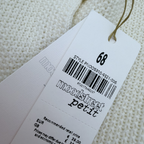 Cardigan bébé écru en maille — 6 mois