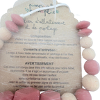 Collier de portage et d’allaitement en bois et silicone – Rose