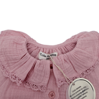 Blouse fille en gaze de coton rose - 18 mois