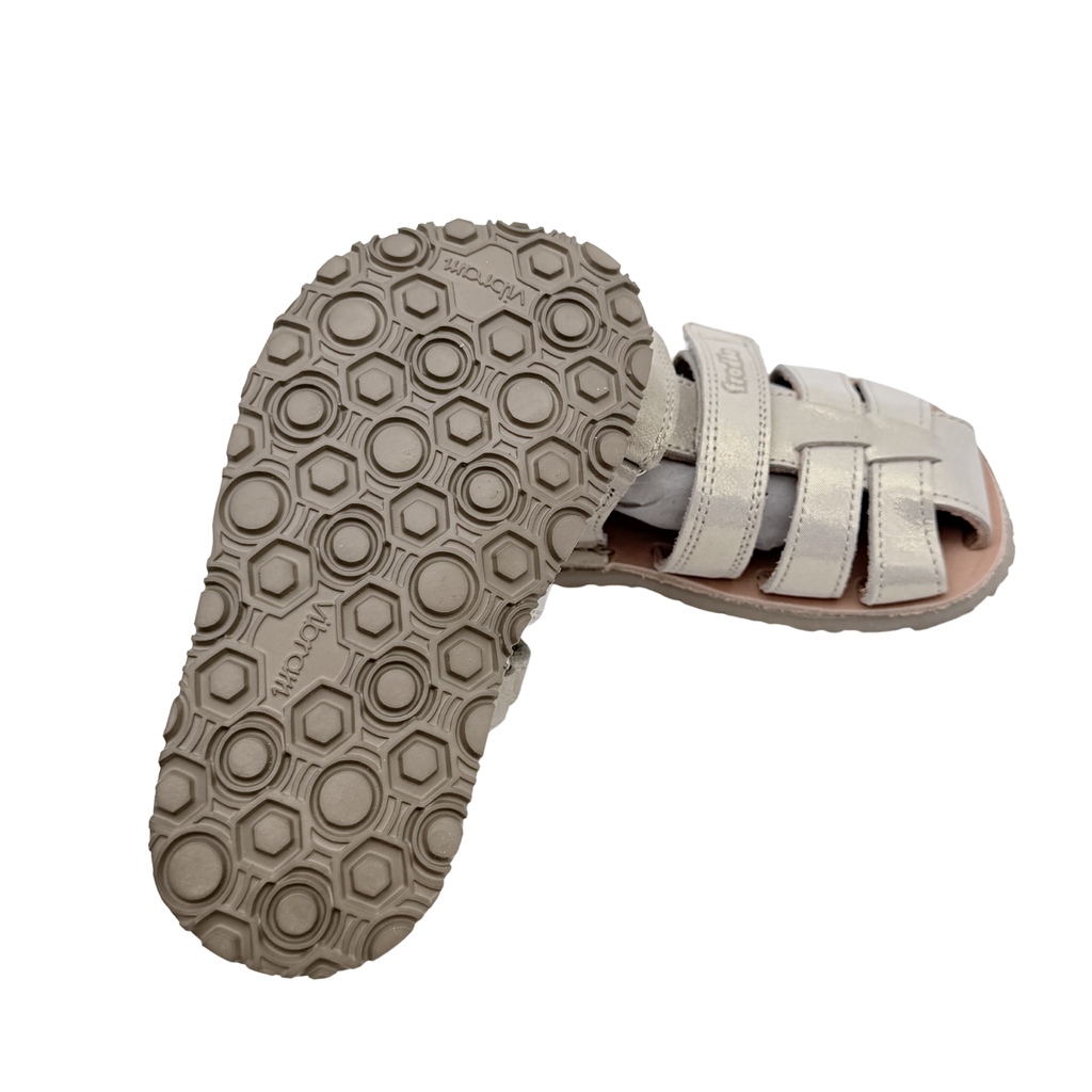 Sandales barefoot champagne à scratch - 23