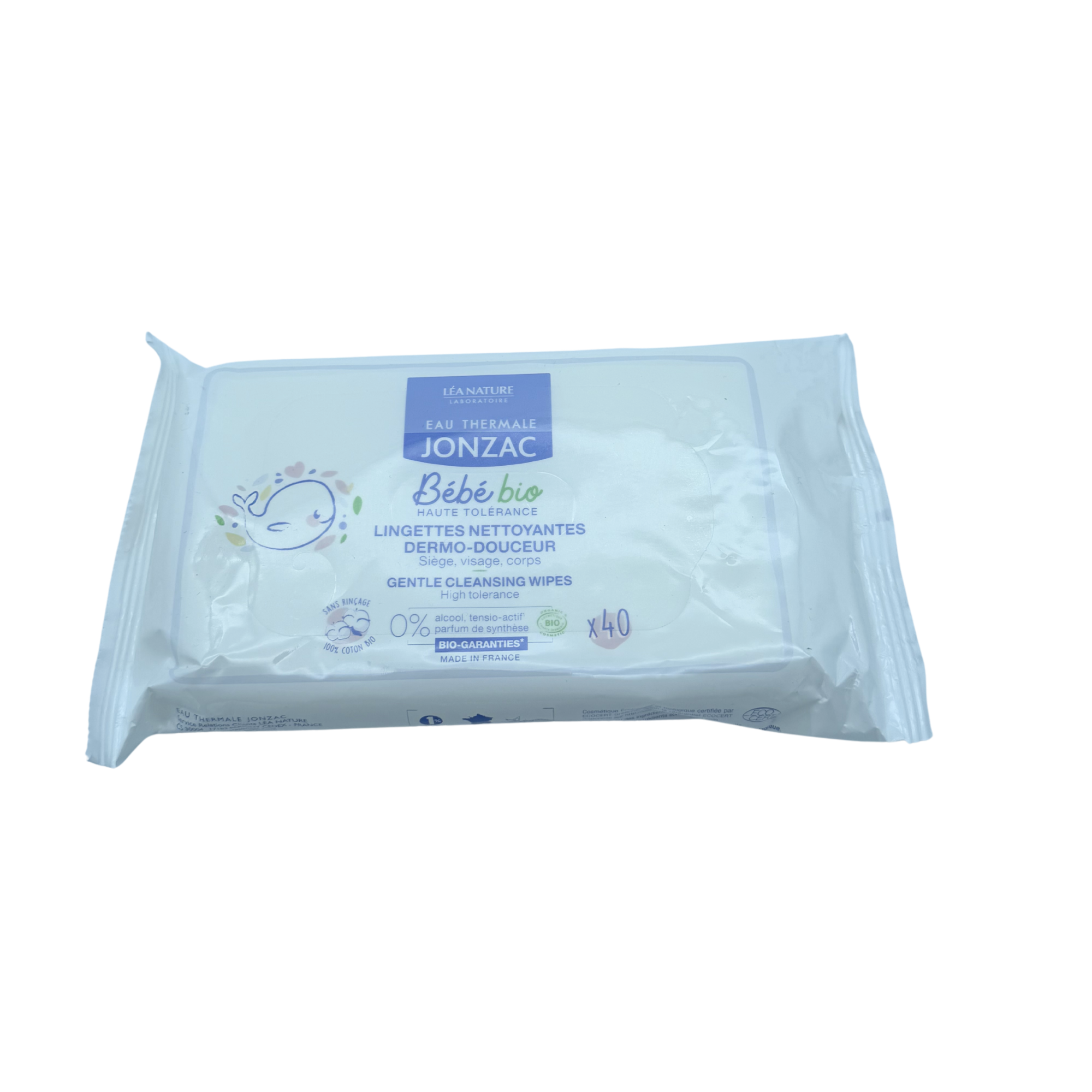Paquet de lingettes Bébé Bio Haute Tolérance — x40
