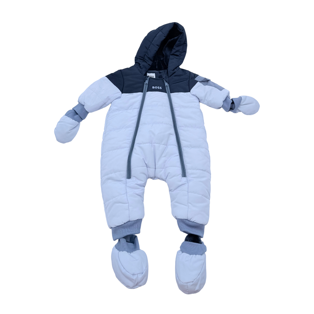 Combinaison pilote bébé bleu clair et bleu marine - 3 mois
