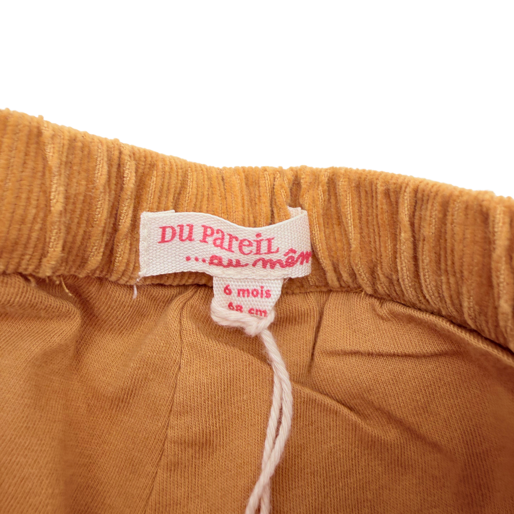 Pantalon moutarde en velours côtelé - 6 mois
