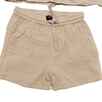 Ensemble gaze de coton beige – Taille 18 mois