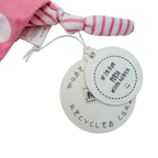 Doudou plat koala rose à pois blancs