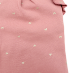 Pantalon rose à petits cœurs dorés - 6 mois