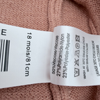 Gilet maille vieux rose — 18 mois
