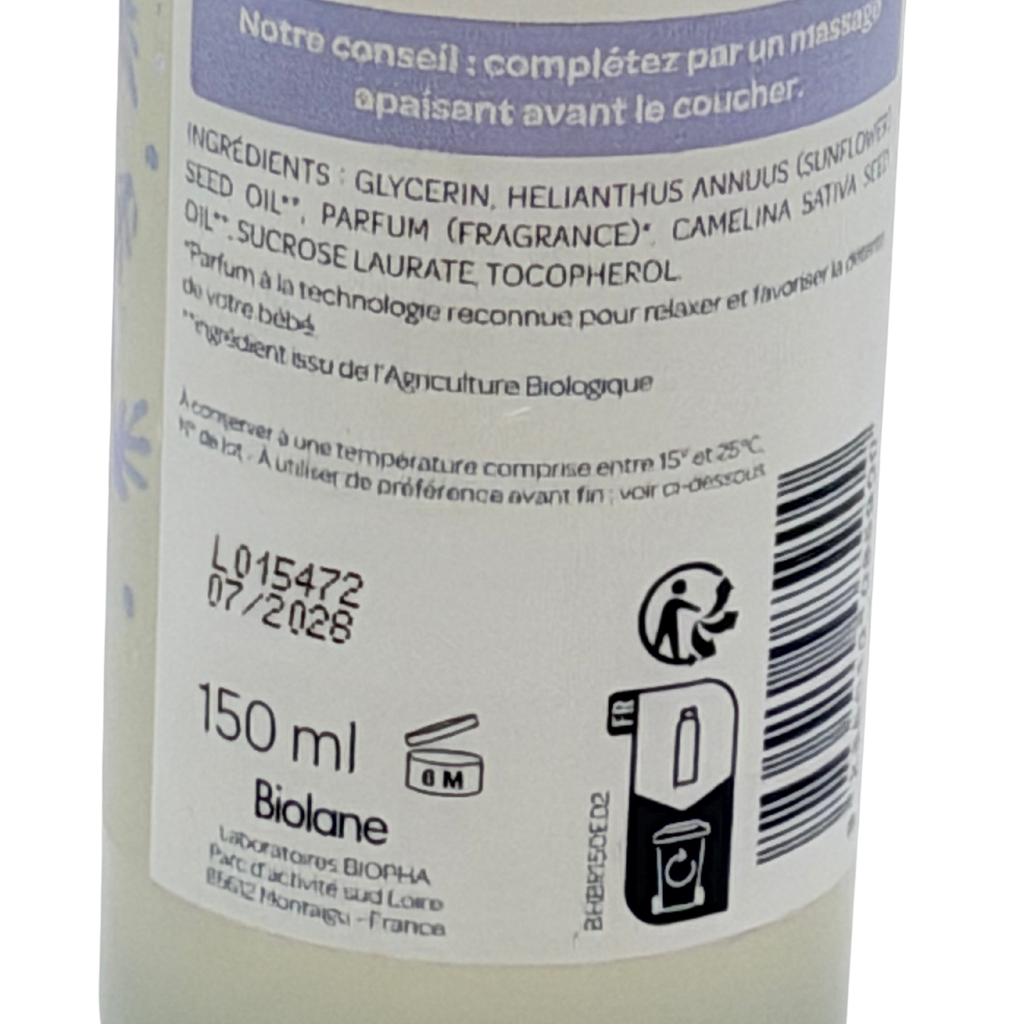 Bain relaxant bébé rituel du soir - 150 ml