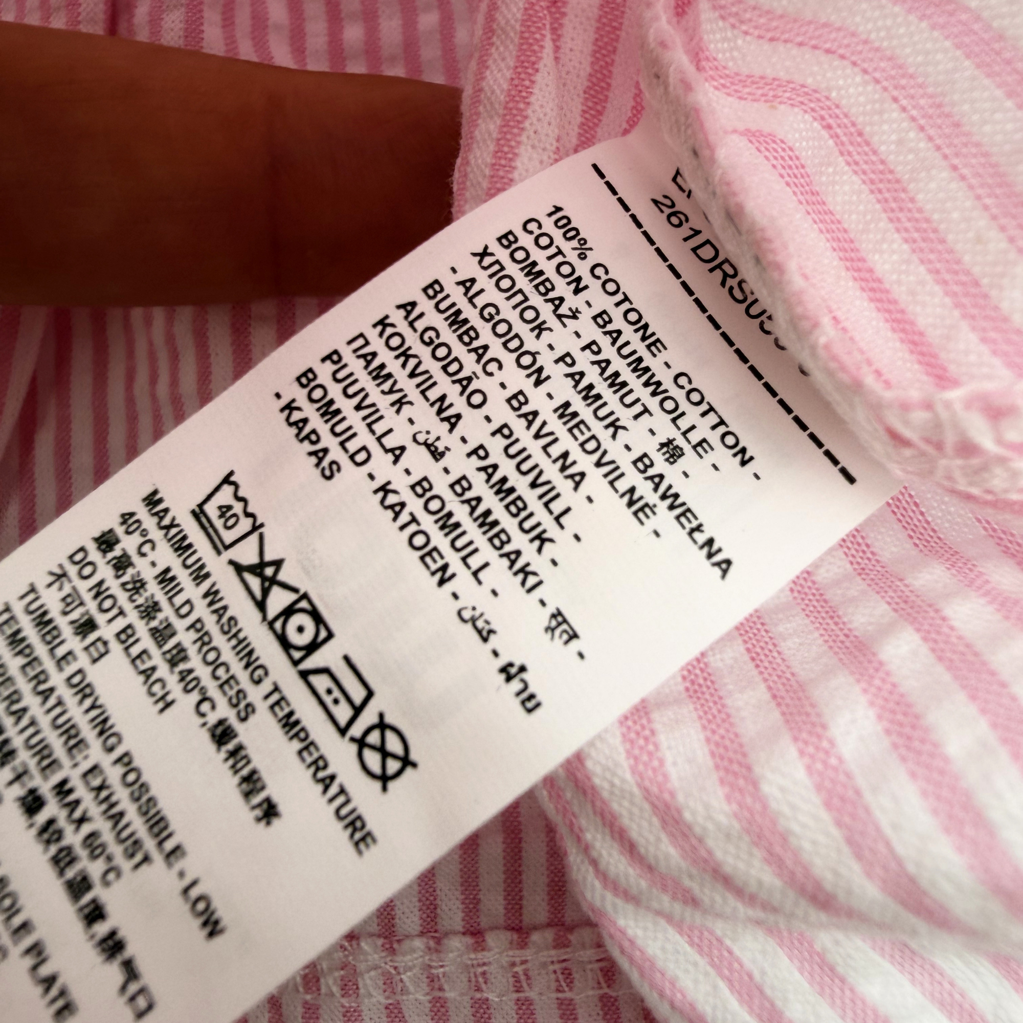 Ensemble blouse et bloomer rayés roses – 1-3 mois