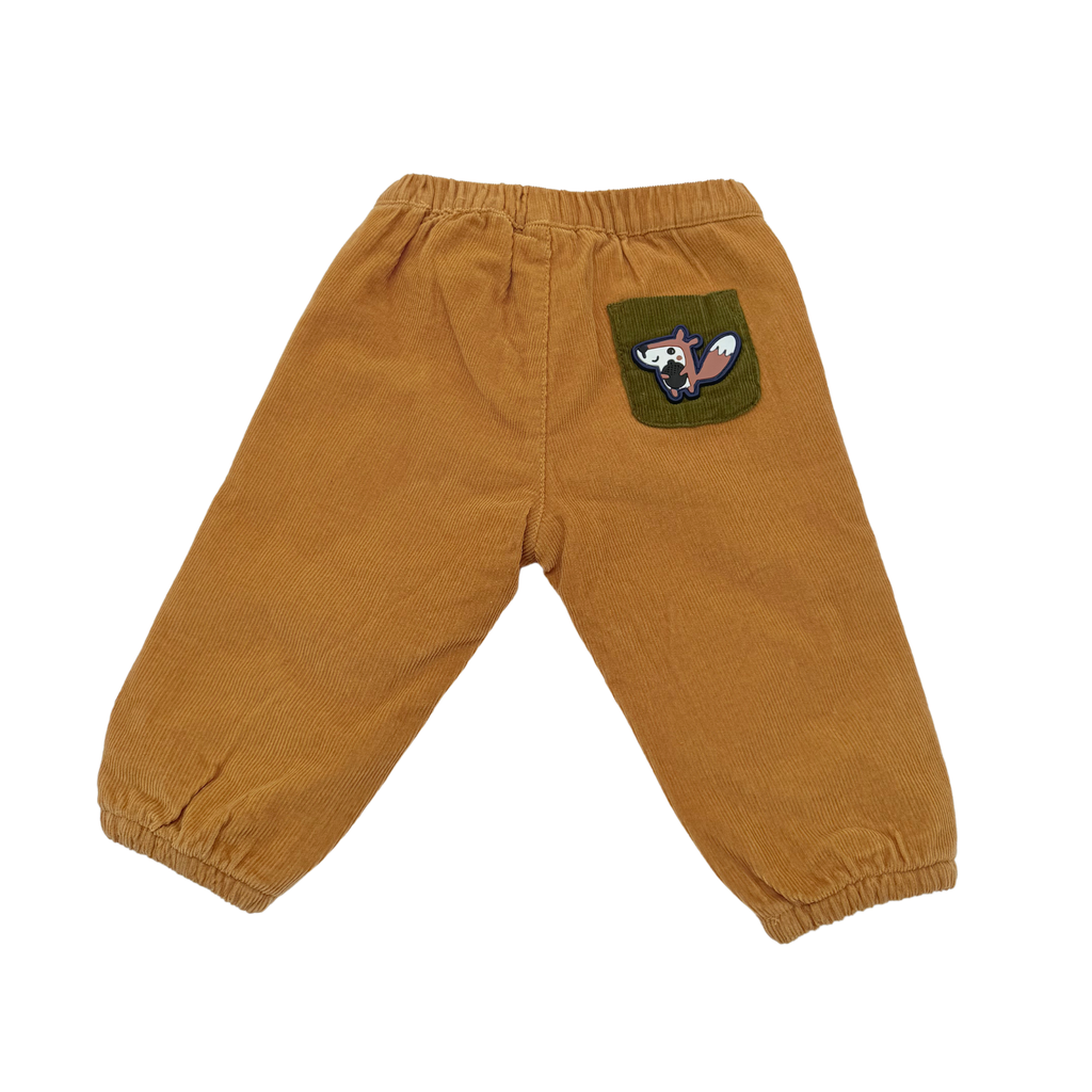 Pantalon moutarde en velours côtelé - 6 mois