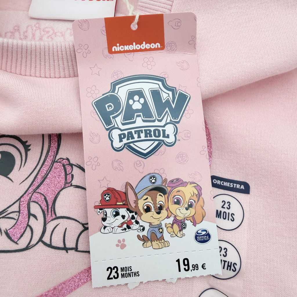 Sweat rose imprimé Stella Paw Patrol — 23 mois
