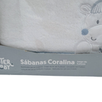 Parure de lit bébé 3 pièces — Blanc et bleu
