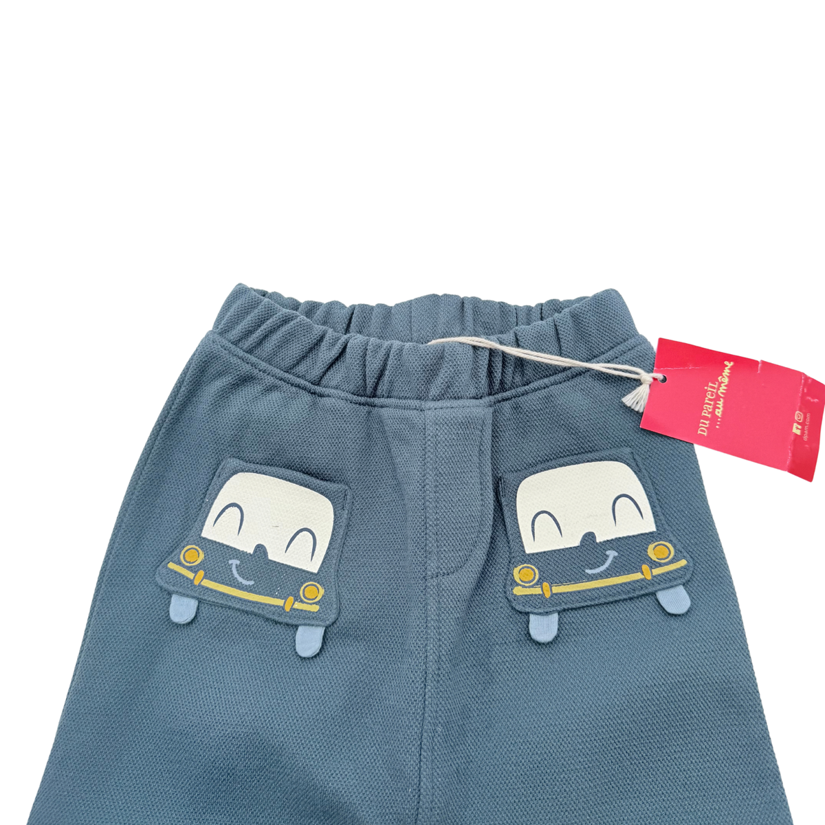 Pantalon bébé bleu marine avec poches voitures - 9 mois