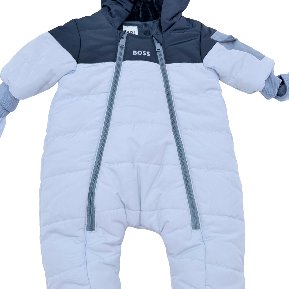 Combinaison pilote bébé bleu clair et bleu marine - 3 mois