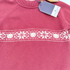 Pull bordeaux motif jacquard - 36 mois