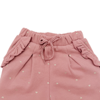 Pantalon rose à petits cœurs dorés - 6 mois