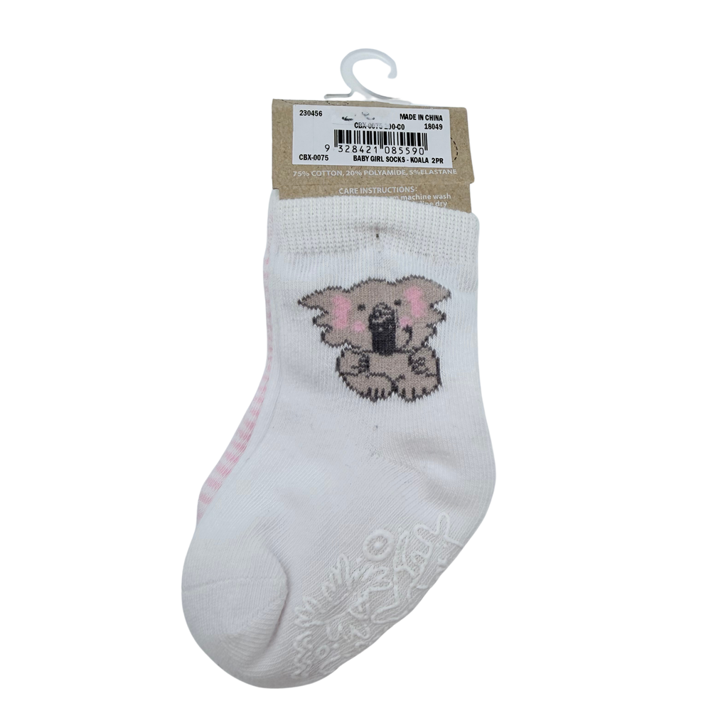 Lot de 2 paires de chaussettes koala – 0-6 mois