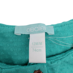 Gilet bébé vert d'eau texturée - 12 mois