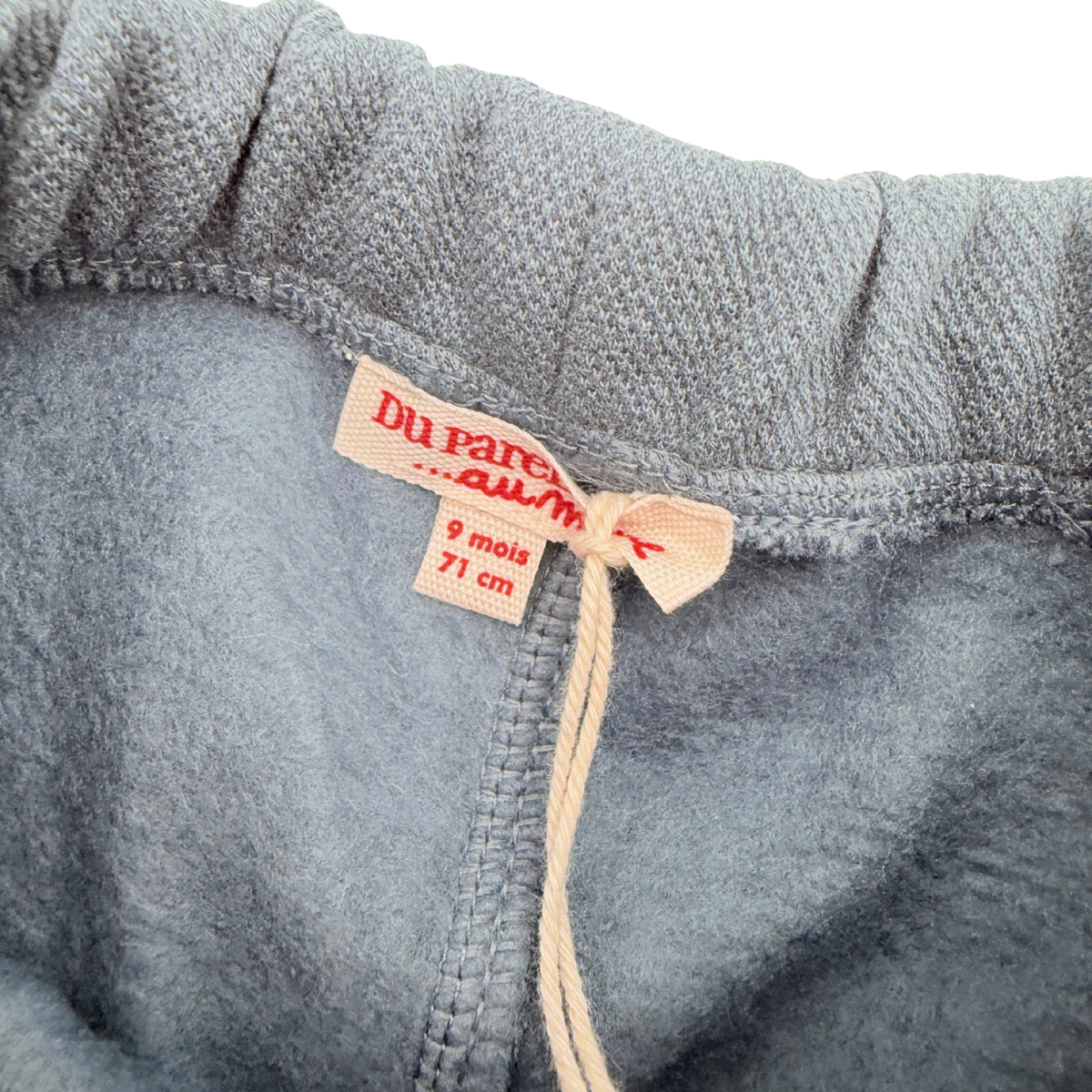 Pantalon bébé bleu marine avec poches voitures - 9 mois