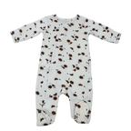 Pyjama bébé écru à motifs - 6 mois