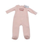 Pyjama bébé rose “Petite sœur rebelle” - 12 mois