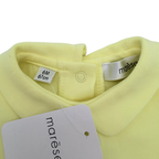 Body jaune col polo fleuri — 6 mois