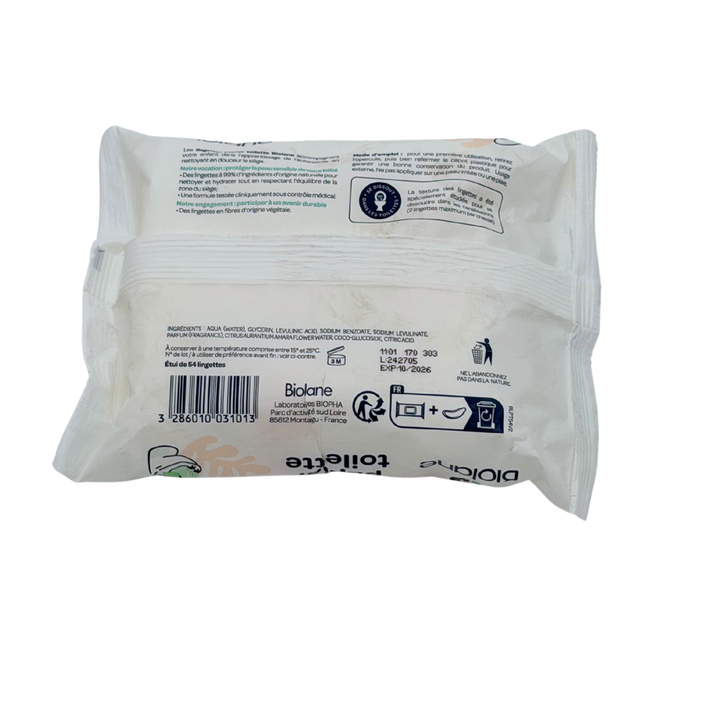 Paquet de 54 lingettes papier toilette