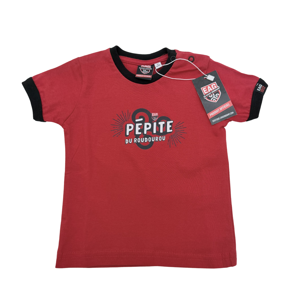 T-shirt rouge EAG “Pépite du Roudourou” — 12 mois