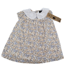 Robe bébé fleurie à col brodé — 6 mois