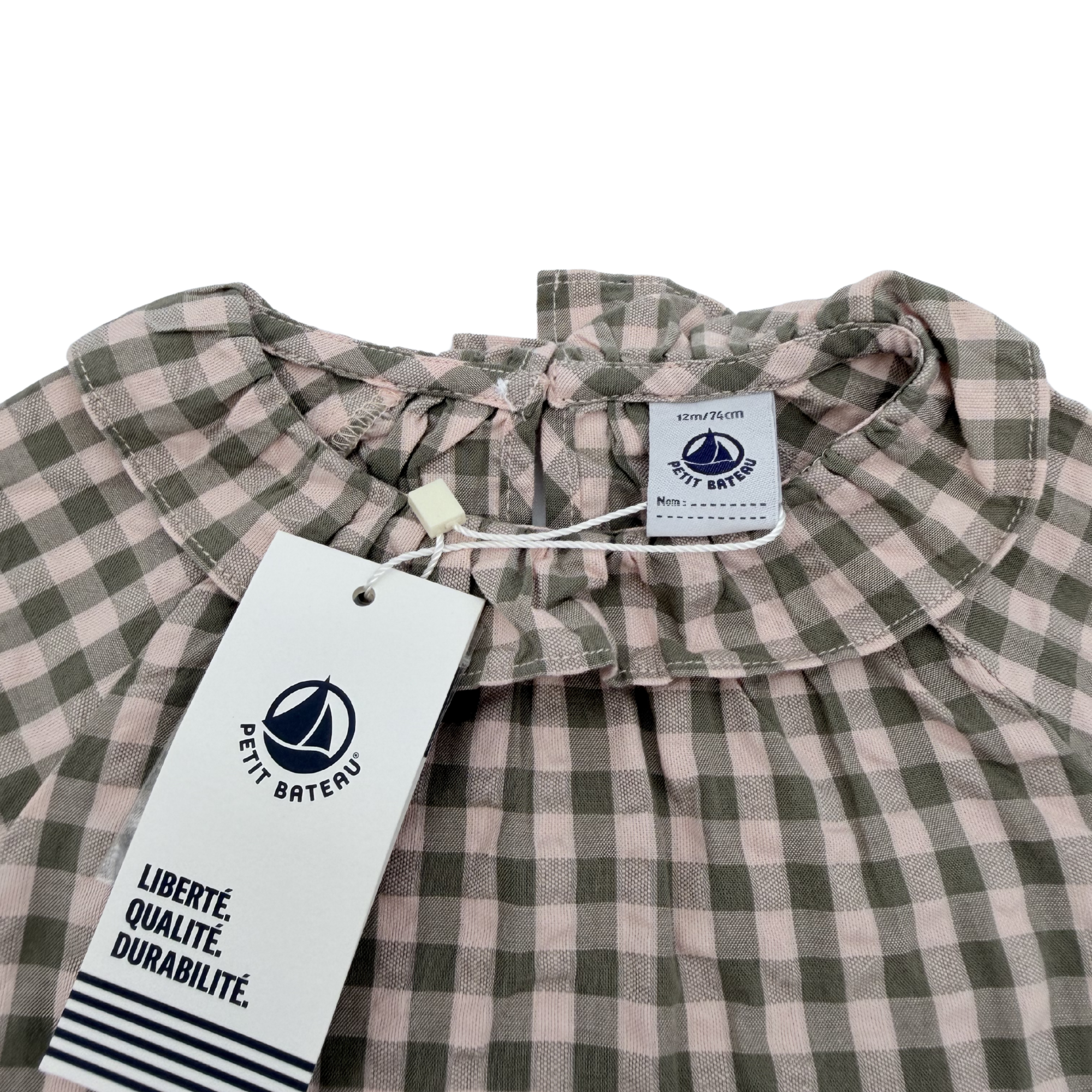 Blouse à carreaux — 12 mois