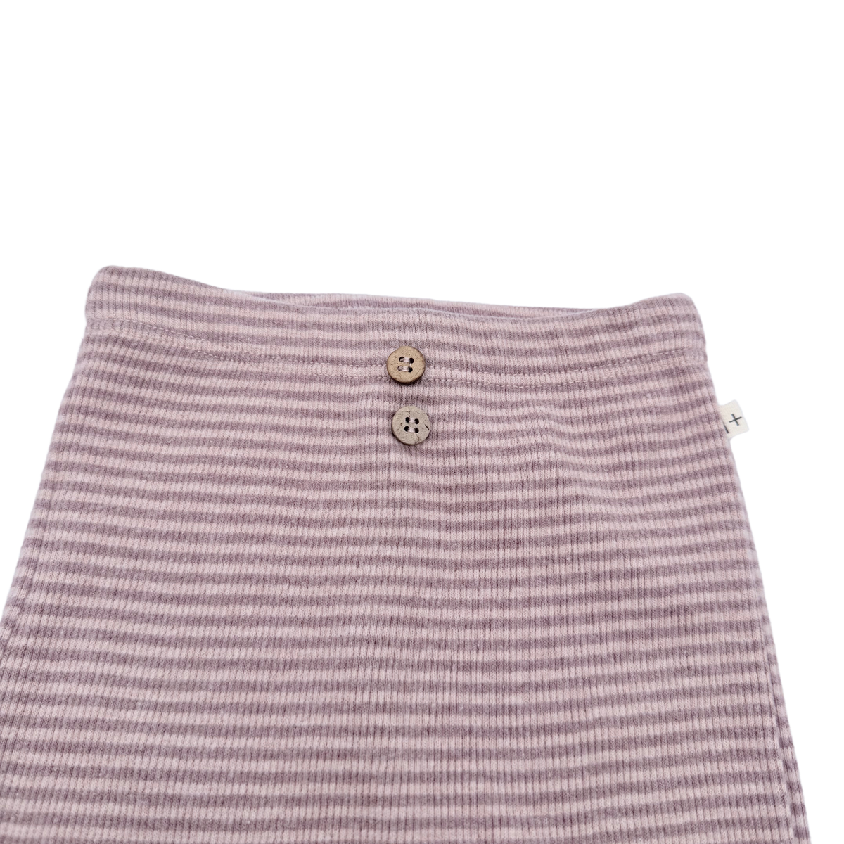 Legging rose rayé en maille côtelée - 6 mois