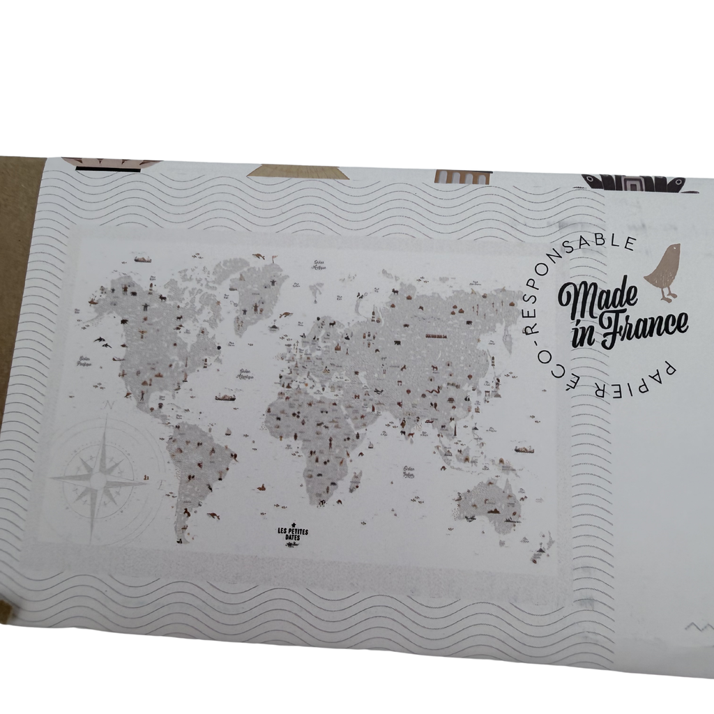 Affiche à dater « Carte du monde »