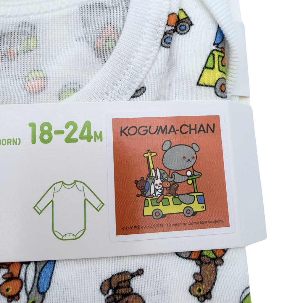 Body manches longues à imprimé Konguma-Chan — 18-24 mois