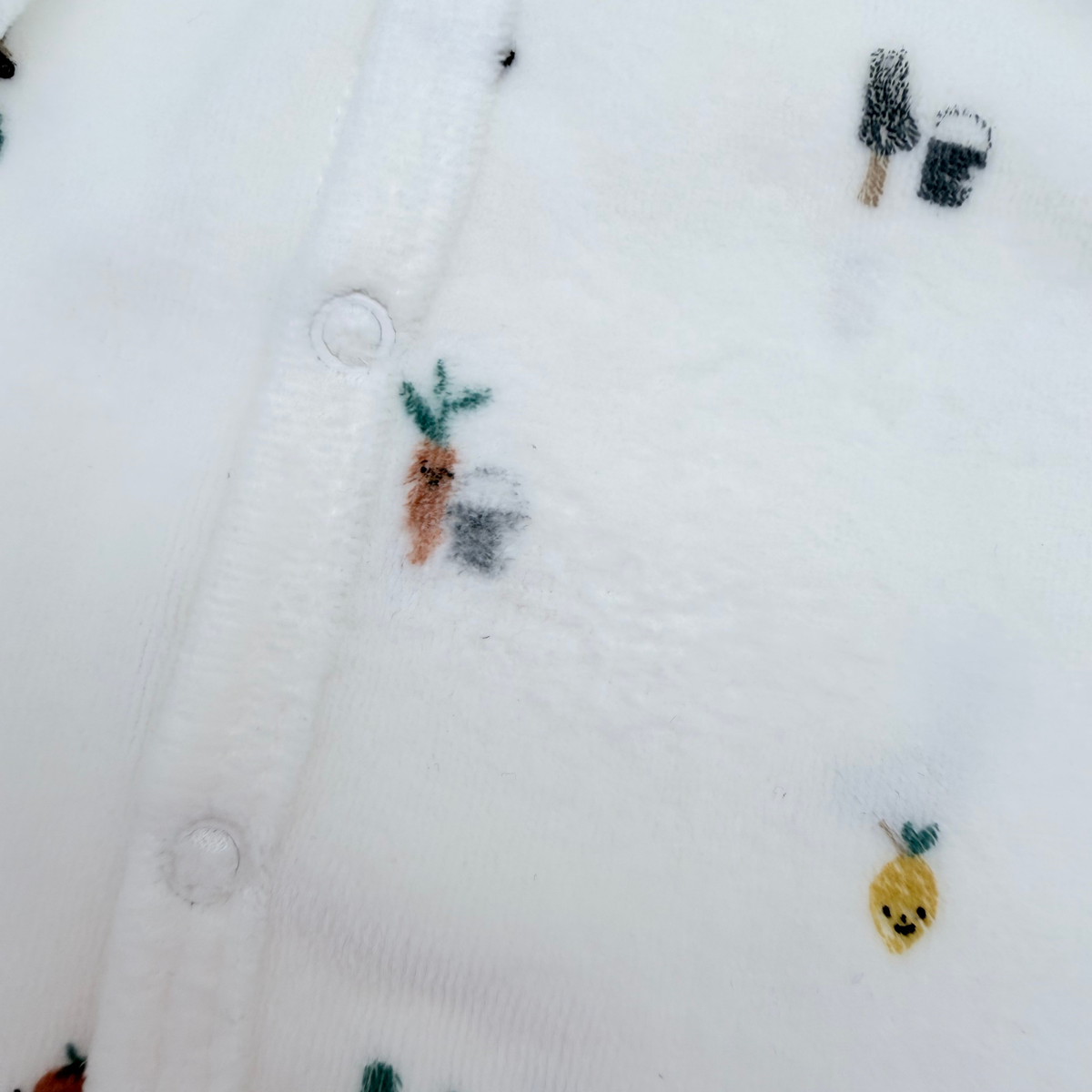 Lot de 2 pyjamas bébé en velours blanc et moutarde - 1 mois