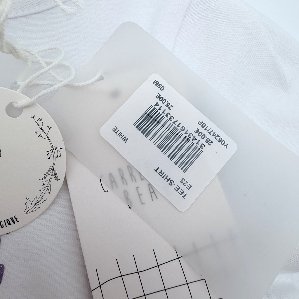 T-shirt blanc “Jolie” — 9 mois