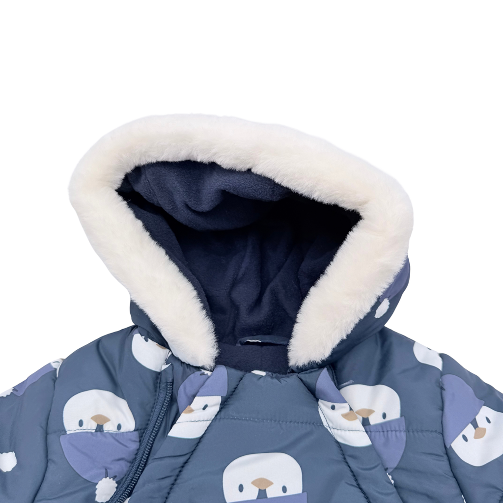 Combinaison pilote bébé bleu marine à motifs oursons - 18 mois