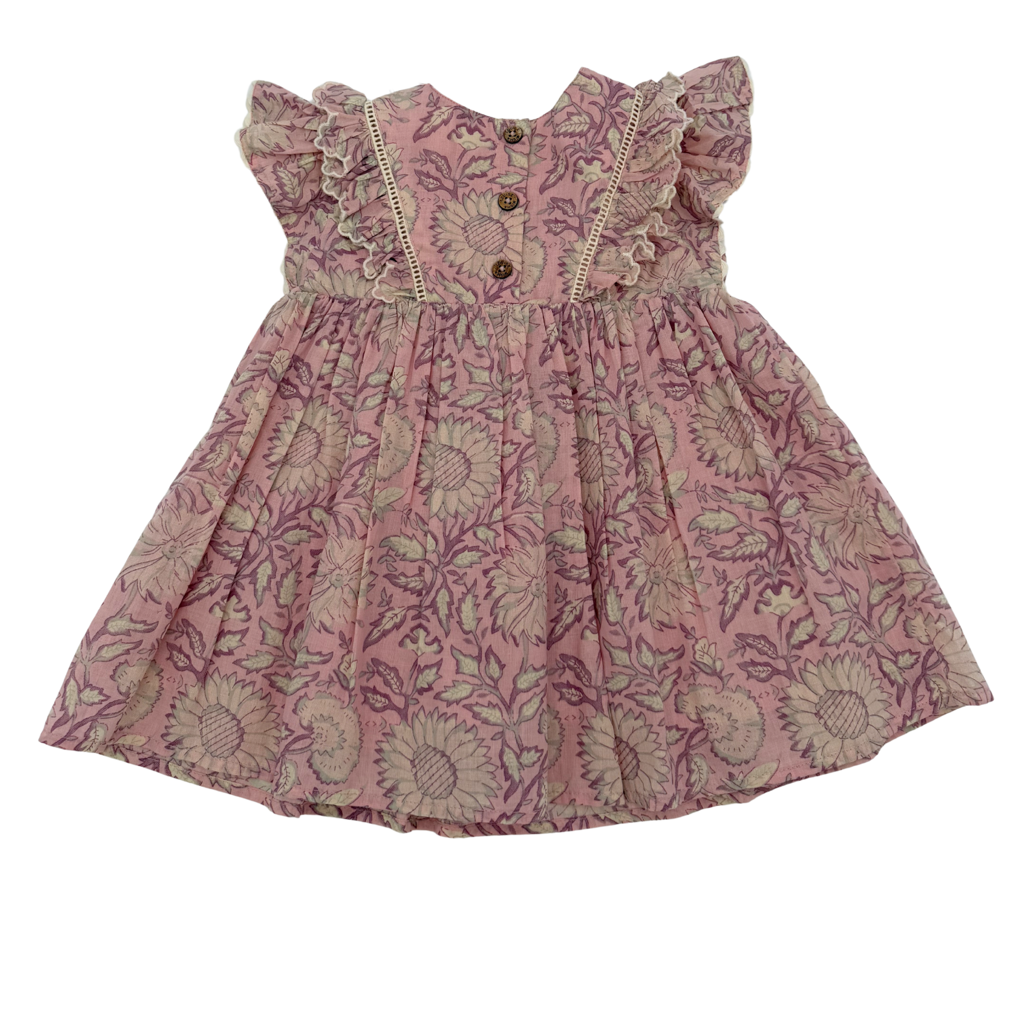 Robe fleurie volantée — 6 mois