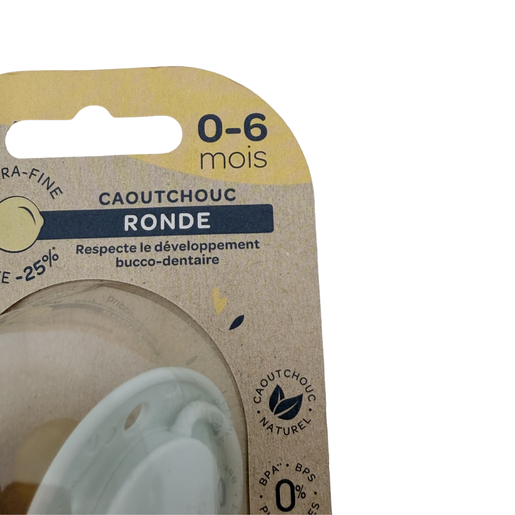 Lot de 2 sucettes rondes extra-fines 0-6 mois