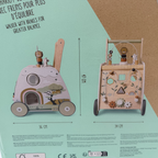Chariot de marche multi-activités Tanzanie en bois