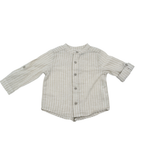 Chemise rayée beige et blanche — 9 mois