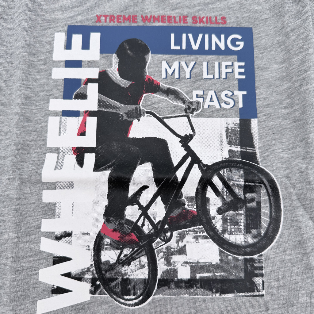 Débardeur gris imprimé vélo — 4 ans