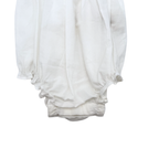 Barboteuse blanche broderie anglaise — 6 mois