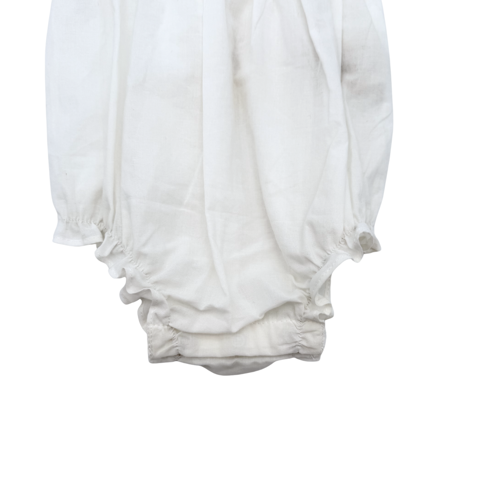 Barboteuse blanche broderie anglaise — 6 mois