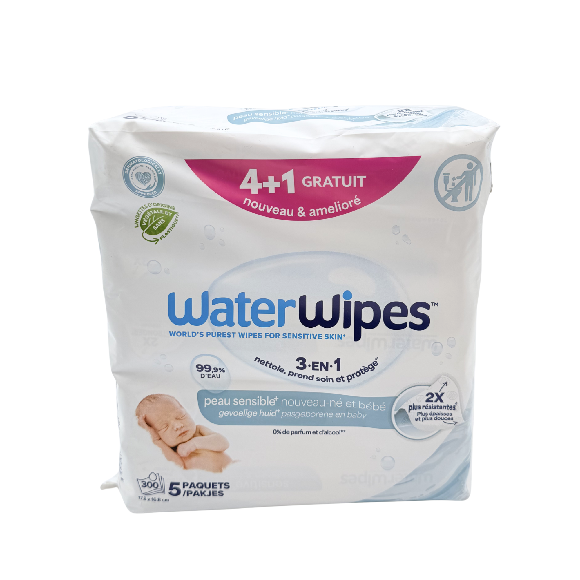 Lingettes bébé — Lot de 5 paquets