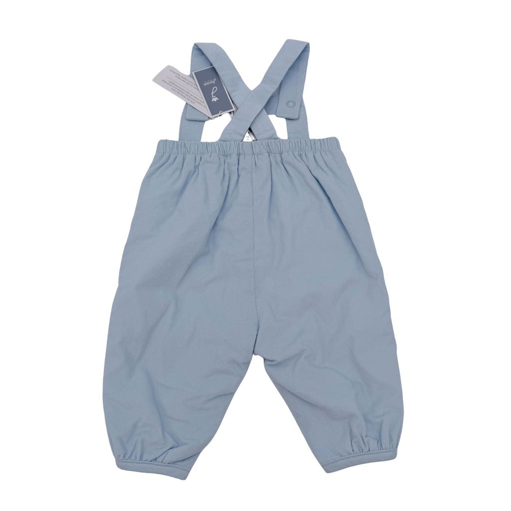 Salopette velours bleu ciel — 3 mois
