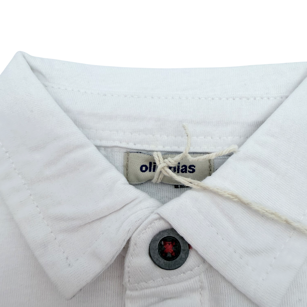 Polo blanc imprimé pirate — 6 mois