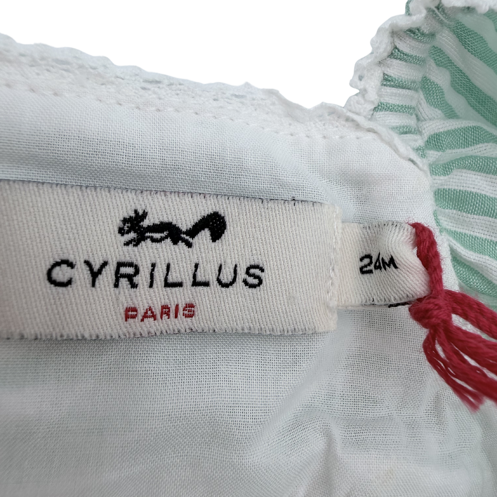 Combishort menthe et blanche - 24 mois